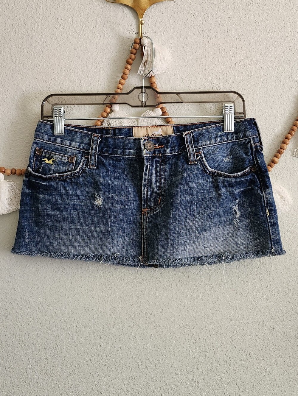 Hollister Y2k 100% Cotton Denim Micro Skirt